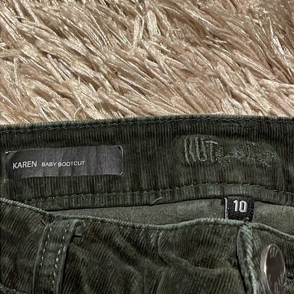 KUT From The Kloth Brown Velour Baby‎ Bootcut Jeans sz 10 - Picture 4 of 9
